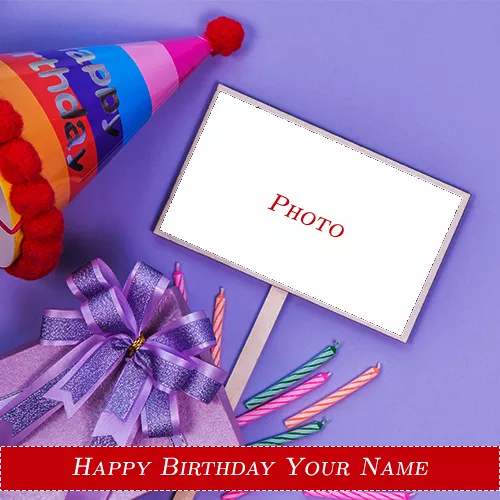 HBD Photo Frame With Name Editing Online